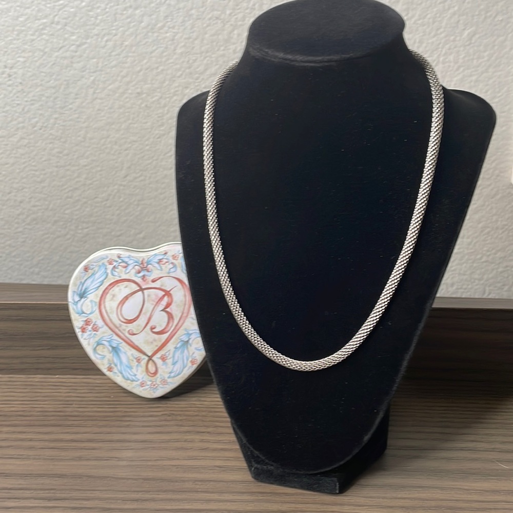 Brighton Silver-Tone Braided Chain Necklace